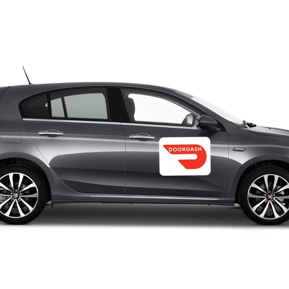 Pair (2) of DoorDash Car Door Magnet Signs 9"x12" Food Delivery Vehicle Signage - Picture 2 of 3